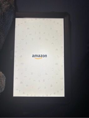Amazon Tablet in Black with White Display and Yellow Accent